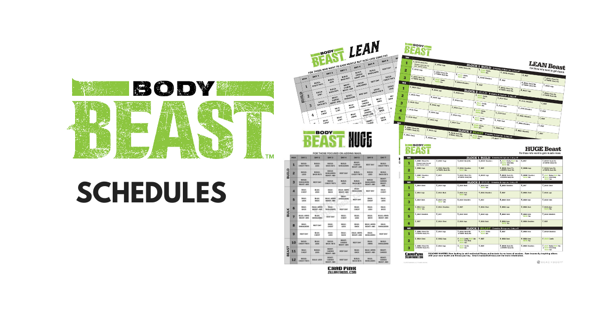 Body Beast Schedules