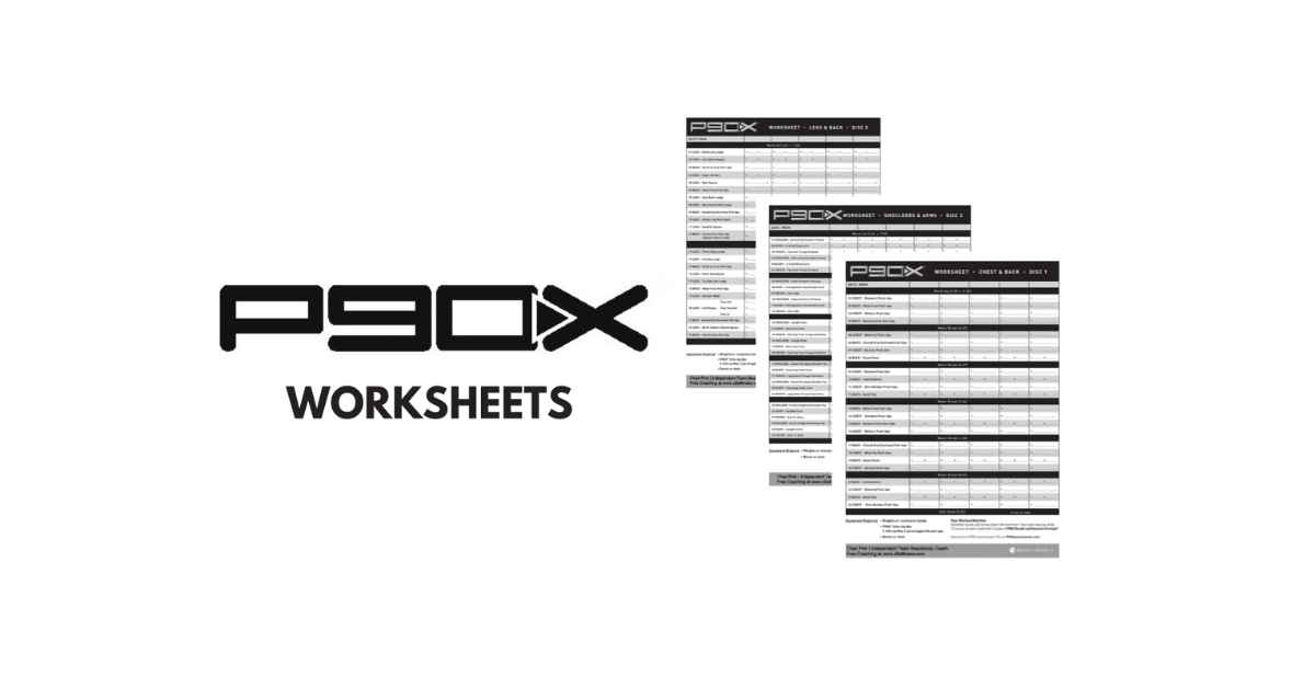 P90X Worksheets