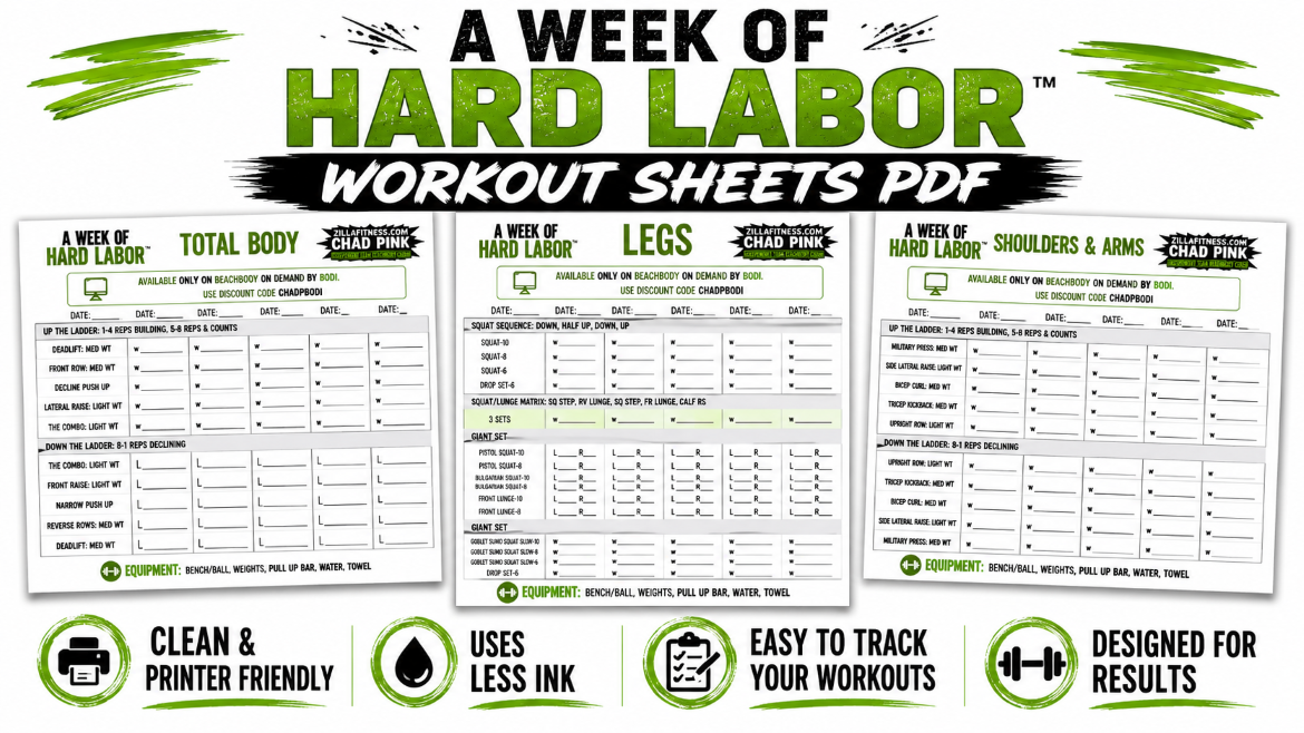 A Week of Hard Labor Worksheets