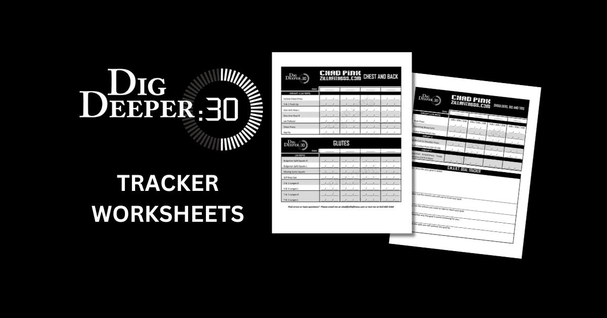 Get Your Free Dig Deeper 30 Tracker Worksheets!