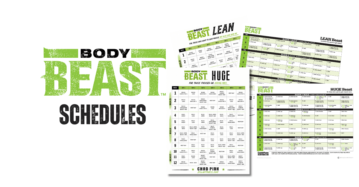 Body Beast Schedules