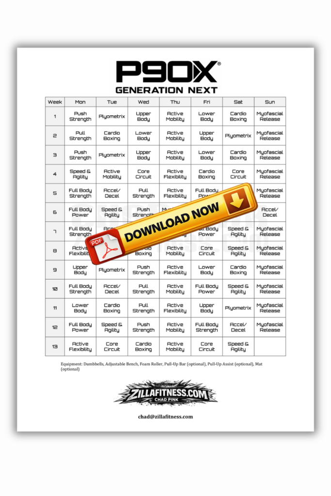 P90X Generation Next Schedule