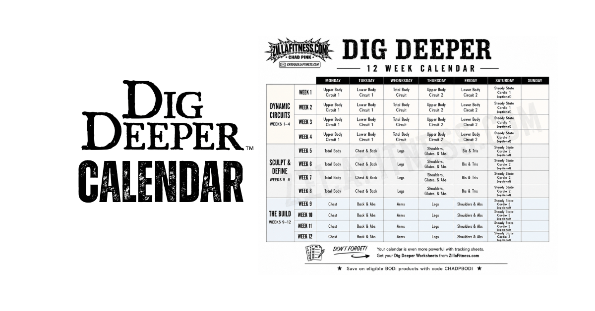 dig deeper calendar