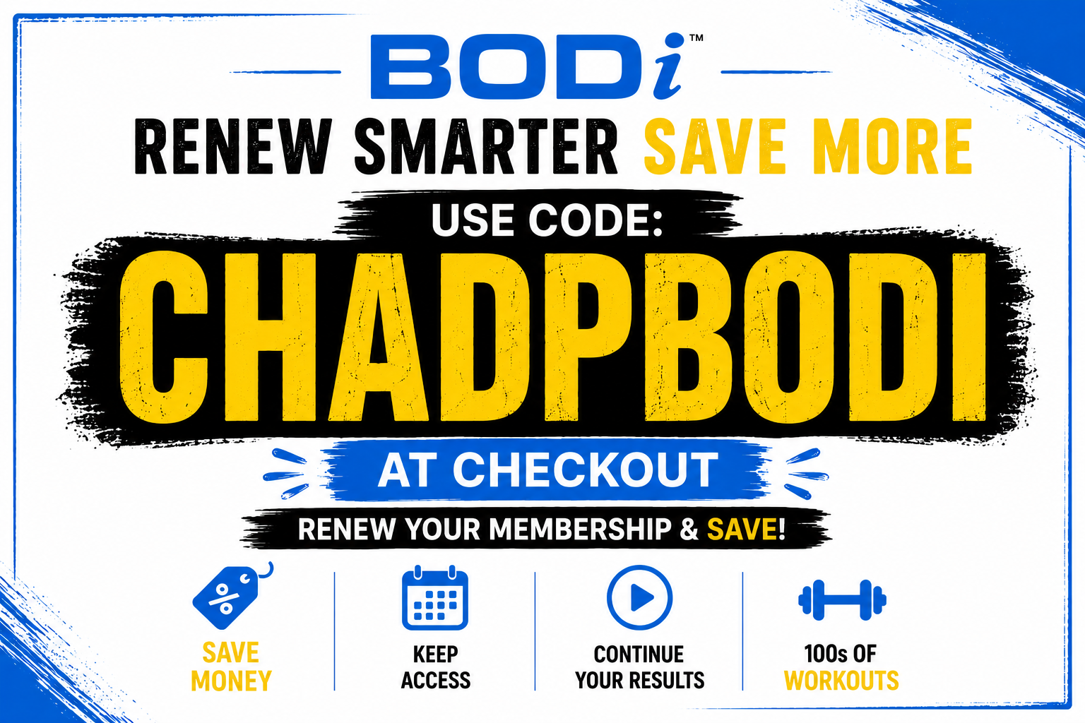 Bodi renewal code
