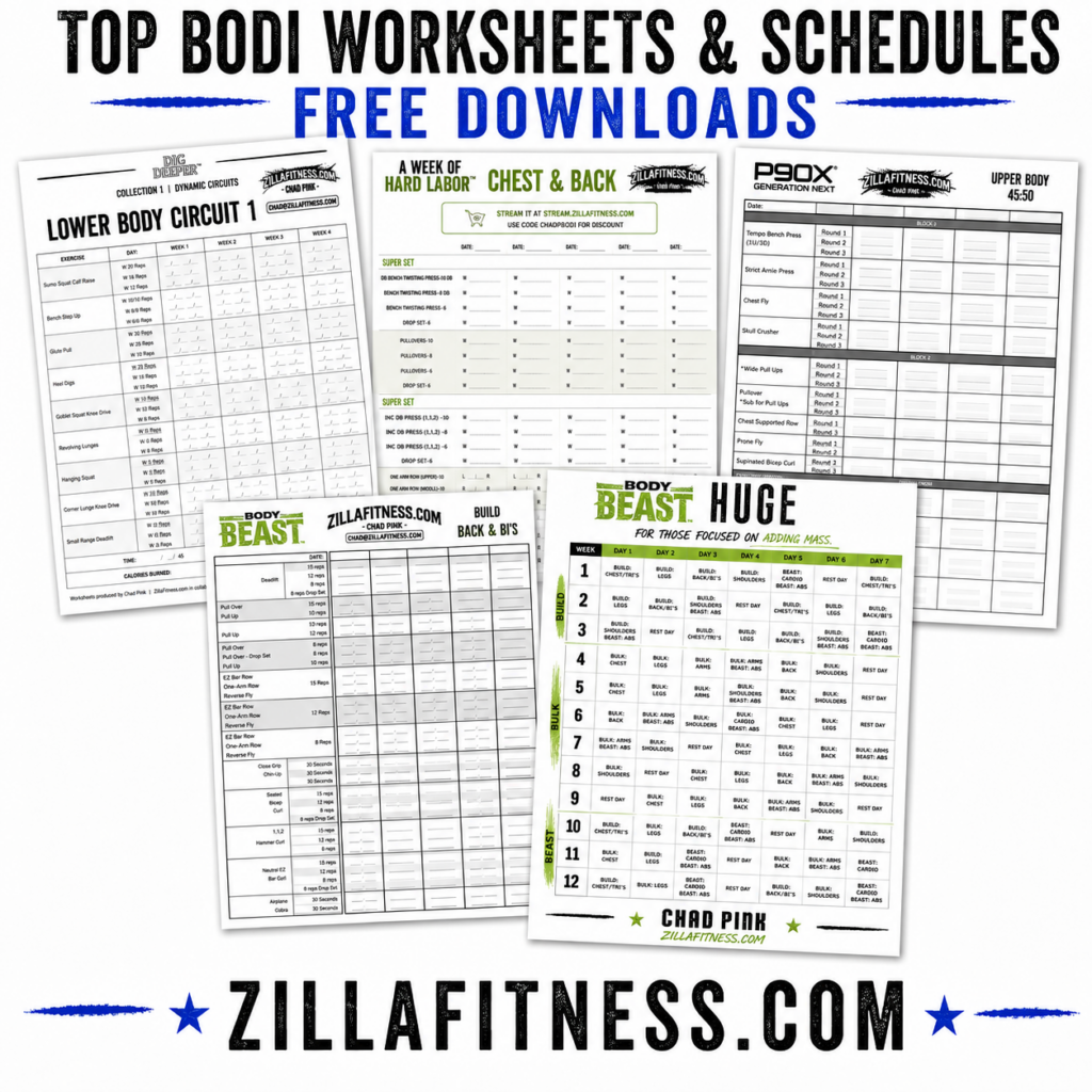 BODi worksheets